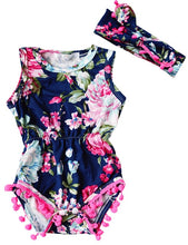 Load image into Gallery viewer, 2018 Multitrust Summer Baby Girl Pretty Flower Tassel Romper Child Rosy Baby Girl baby floral romper baby girl jumpsuit outfits