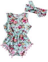Load image into Gallery viewer, 2018 Multitrust Summer Baby Girl Pretty Flower Tassel Romper Child Rosy Baby Girl baby floral romper baby girl jumpsuit outfits