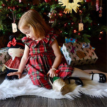Load image into Gallery viewer, baby girl summer sleeveless dress baby girl red plaid casual  fashion dress baby girl dress
