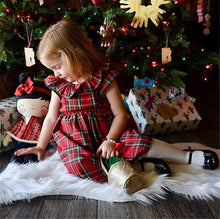 Load image into Gallery viewer, baby girl summer sleeveless dress baby girl red plaid casual  fashion dress baby girl dress