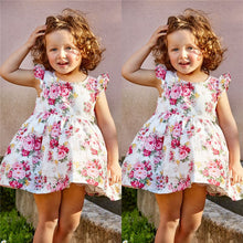 Load image into Gallery viewer, toddler baby girl sleeveless floral dress baby girl