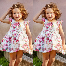 Load image into Gallery viewer, toddler baby girl sleeveless floral dress baby girl
