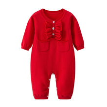 Load image into Gallery viewer, baby girl clothes,Infant baby girl Knitted Romper,  Baby outfits jumpsuits,Red costume for baby girl